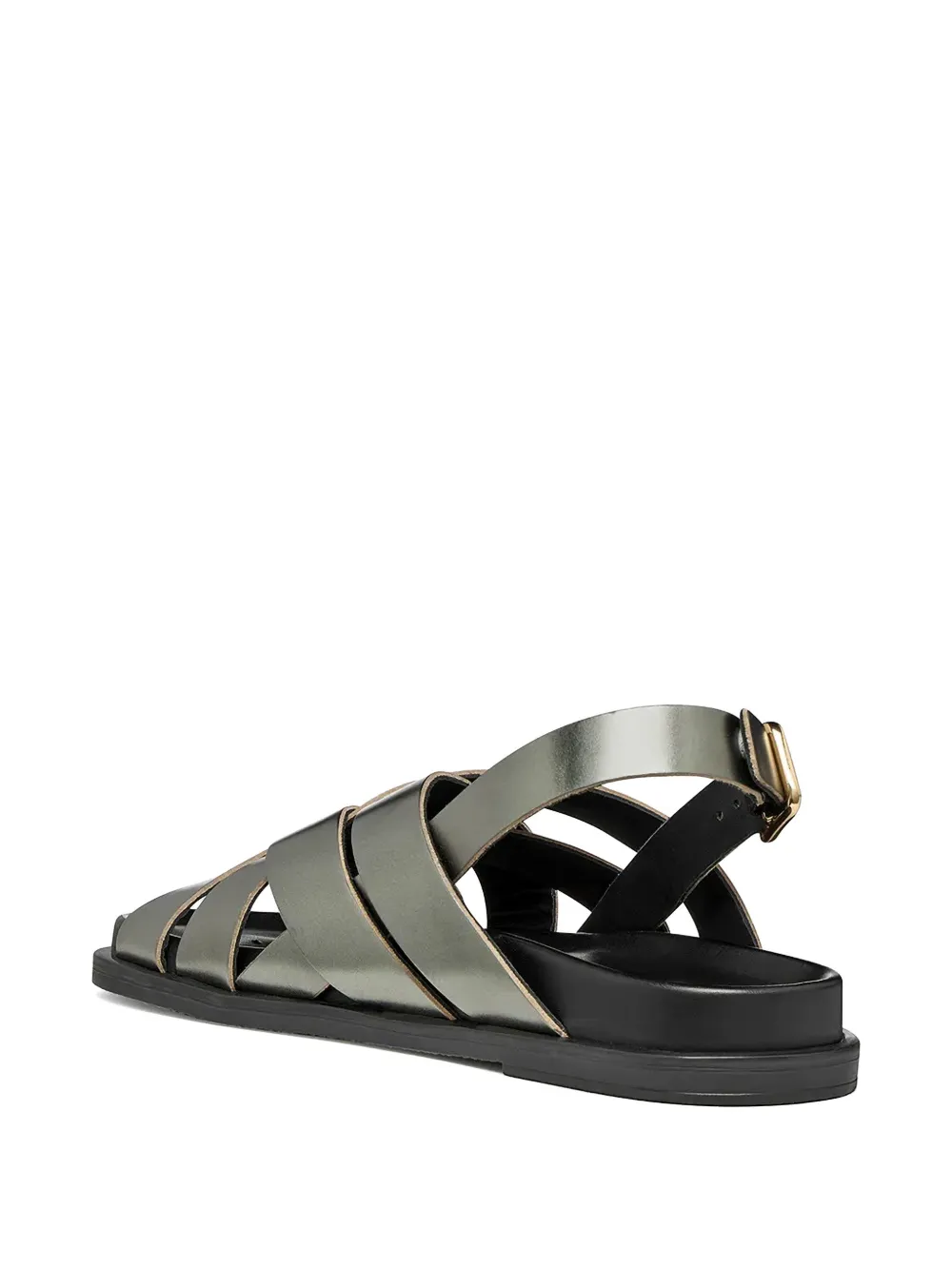 Geox crossover metallic-finish sandals Grijs