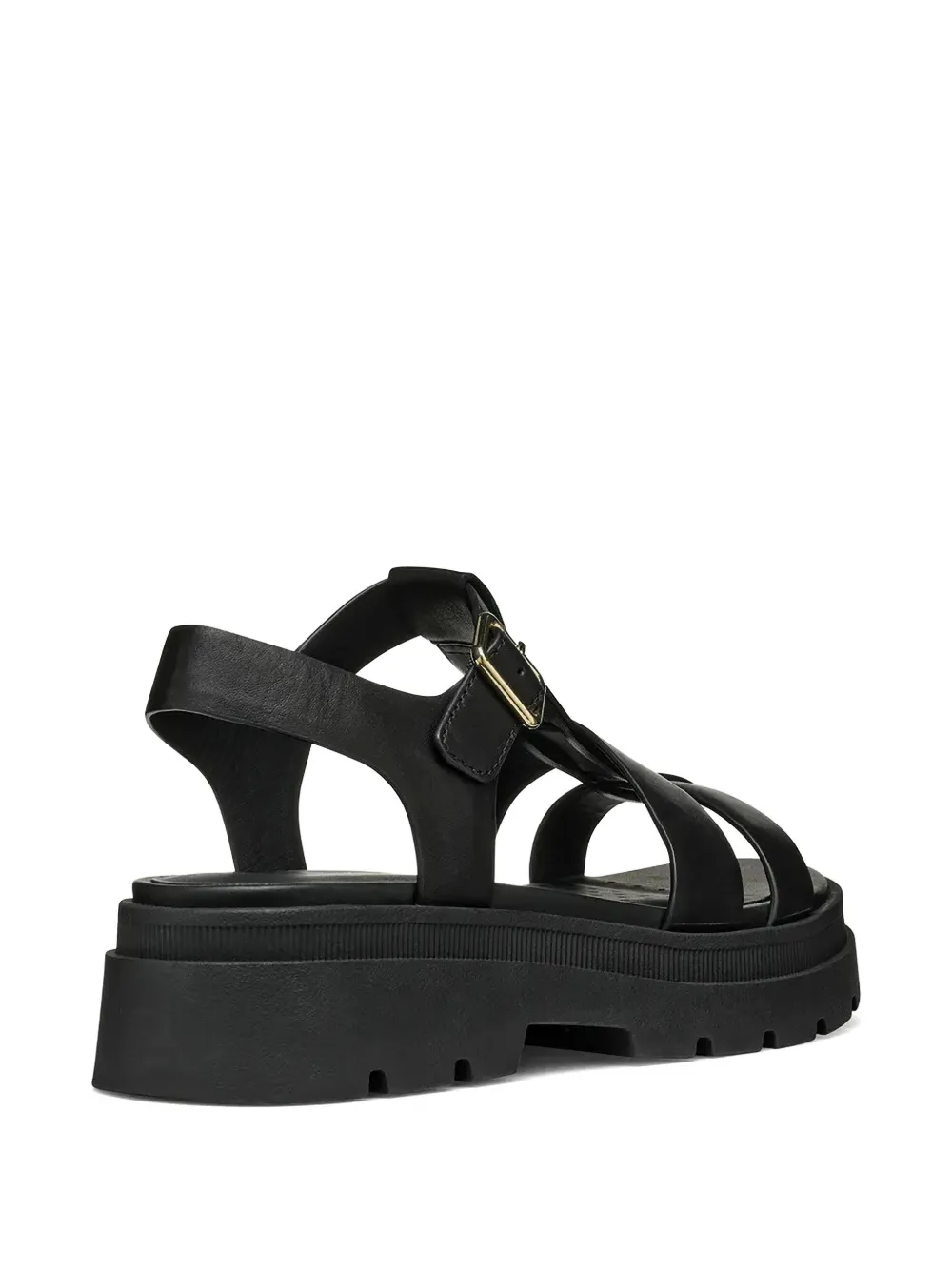 Geox buckle-fastening lug-sole sandals Zwart