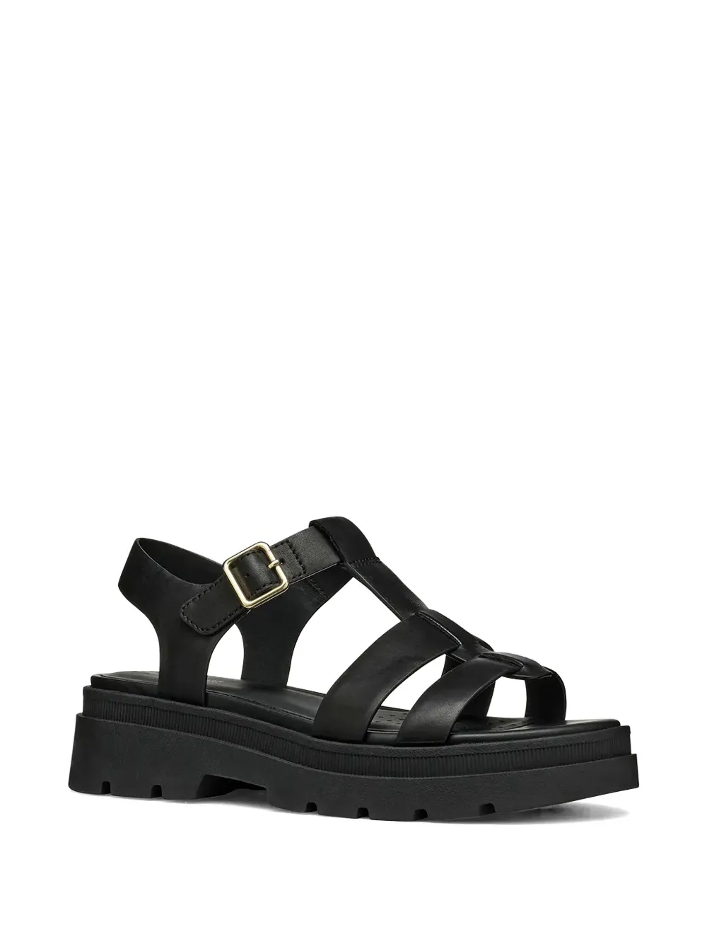 Geox buckle-fastening lug-sole sandals Zwart