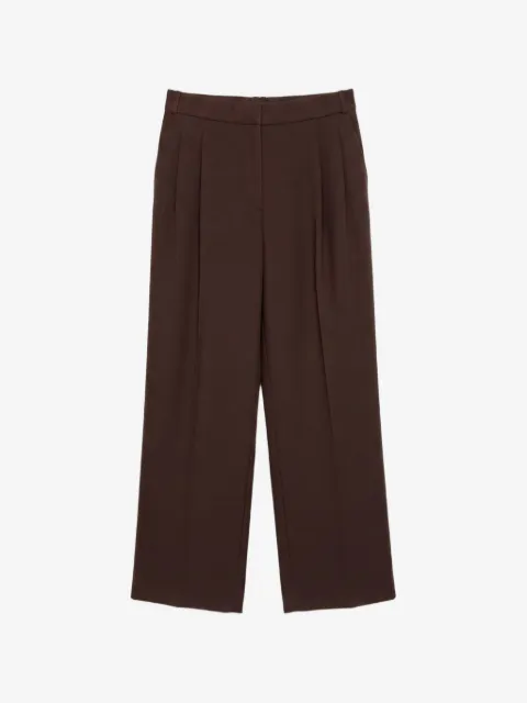 Black Label pleated wide-leg trousers