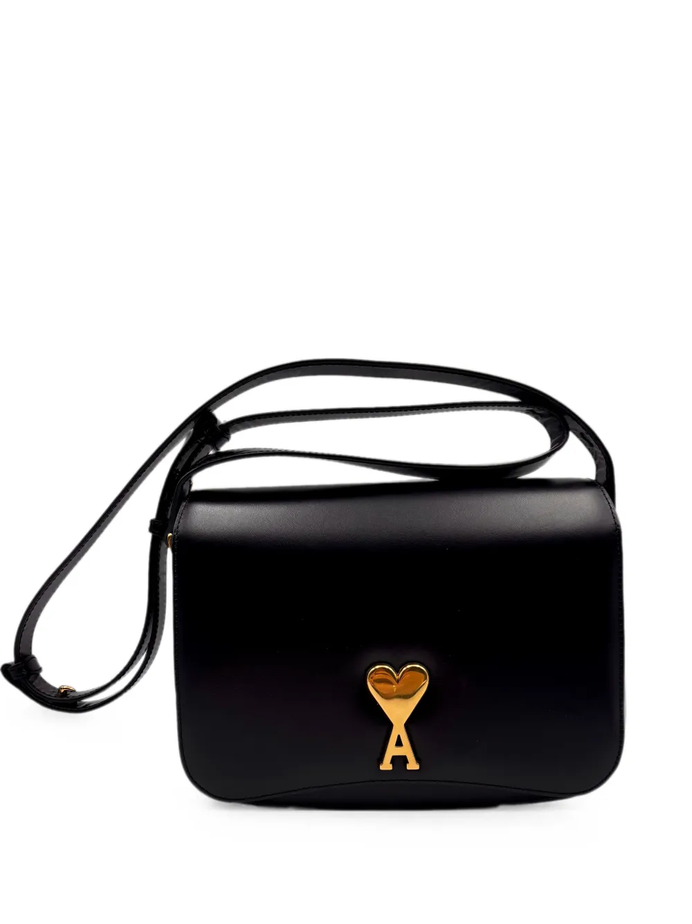 AMI Paris Ami de Coeur leather shoulder bag - Nero