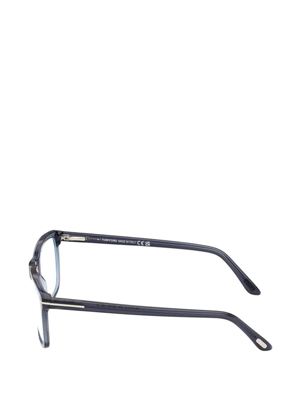 TOM FORD Eyewear Bril met rechthoekig montuur en T-logo Blauw