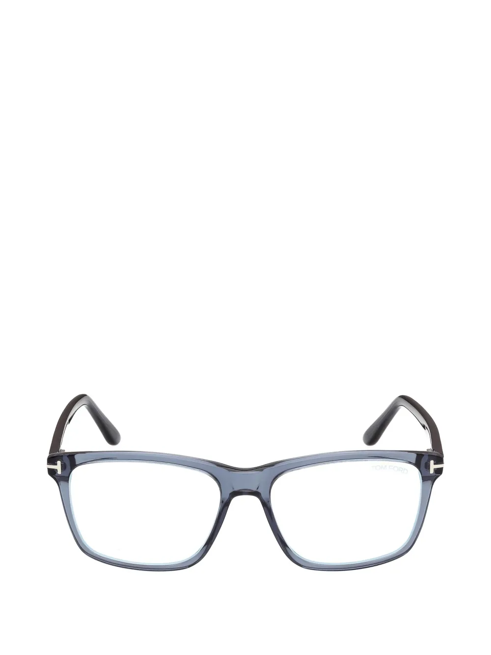 TOM FORD Eyewear T-logo rectangle-frame glasses - Blu