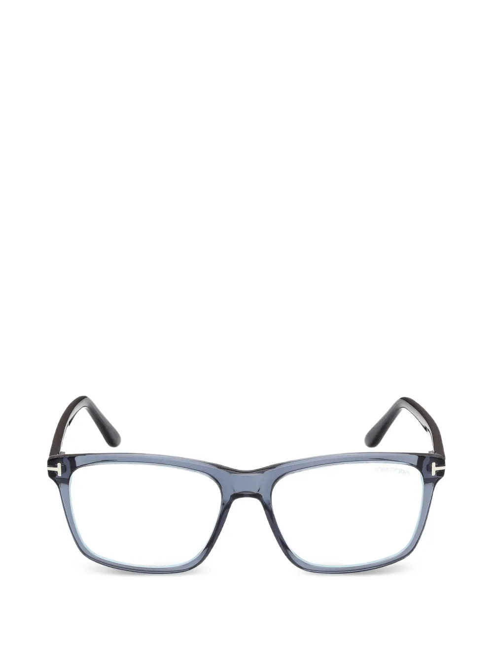 TOM FORD Eyewear T-logo rectangle-frame glasses - Blu