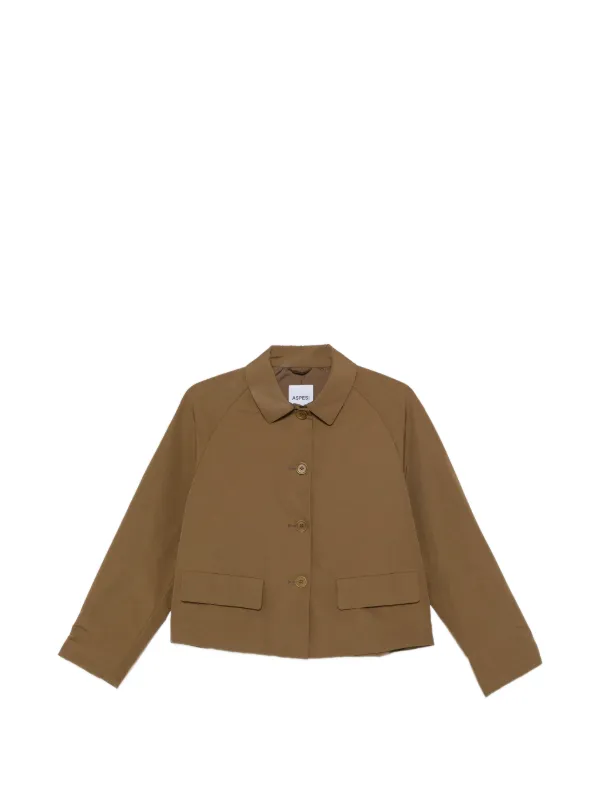 ASPESI Long-sleeve Pocket Jacket in Green