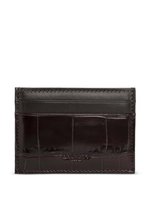Hackett London croc-effect leather card holder