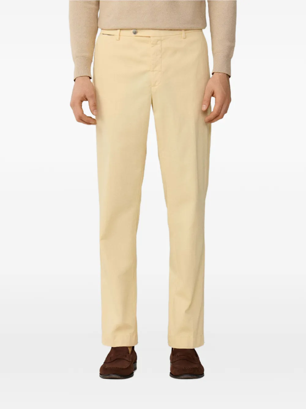Hackett Sanderson Tailored-fit Chinos In Yellow