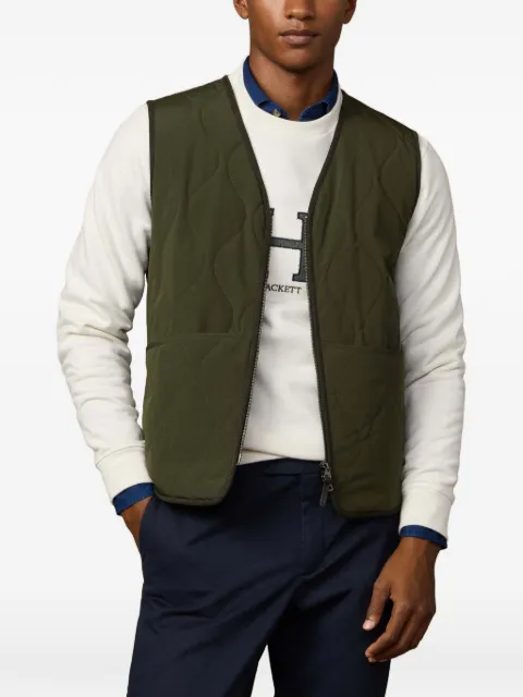 Hackett quilted zip-up gilet
