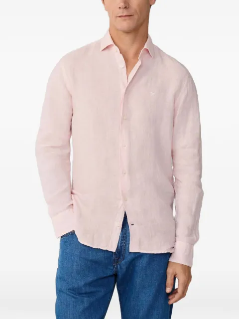 Hackett London Kent cutaway-collar linen shirt