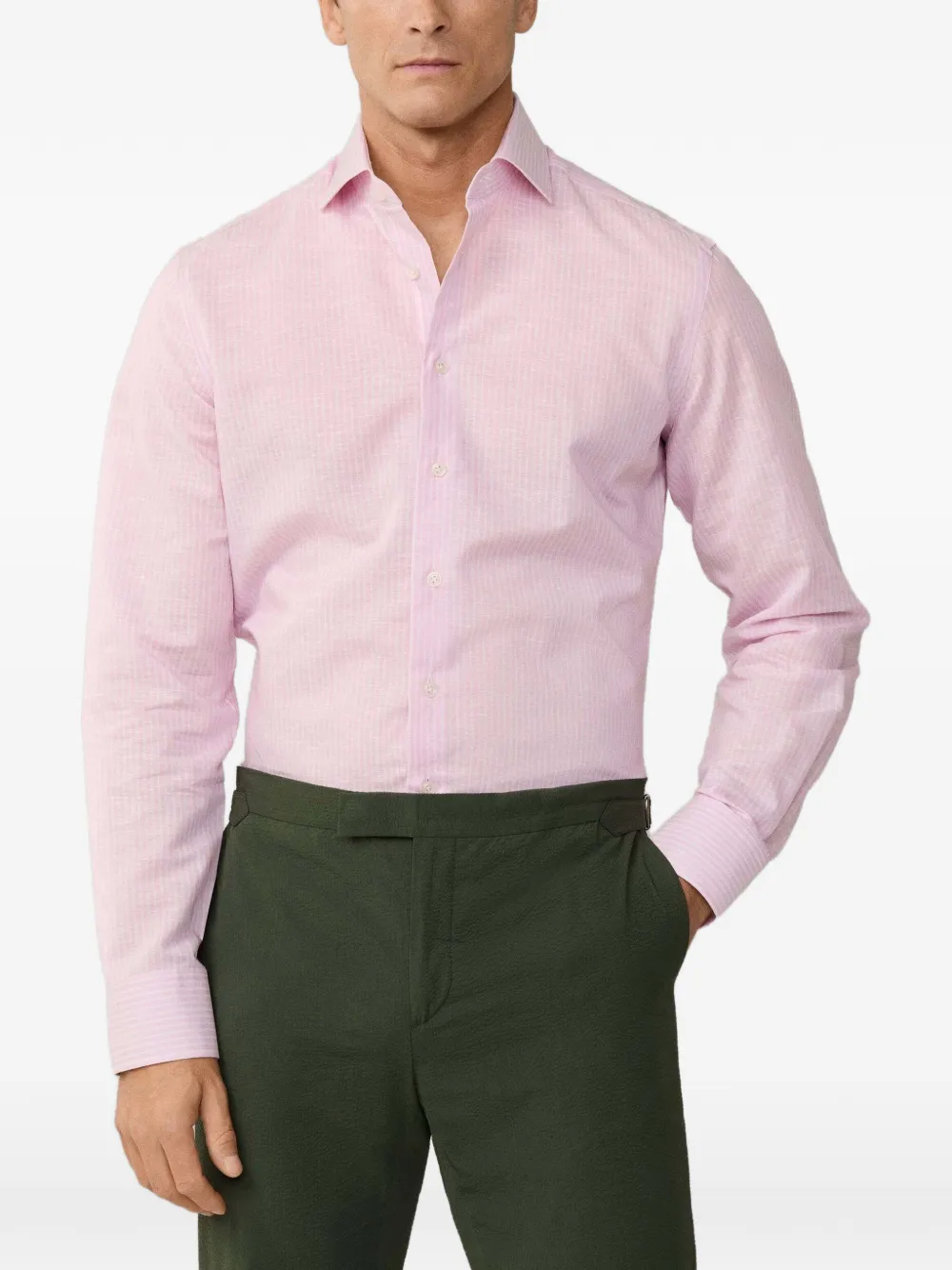 Hackett London Knightsbridge Bengal Hemd mit Streifen - Rosa