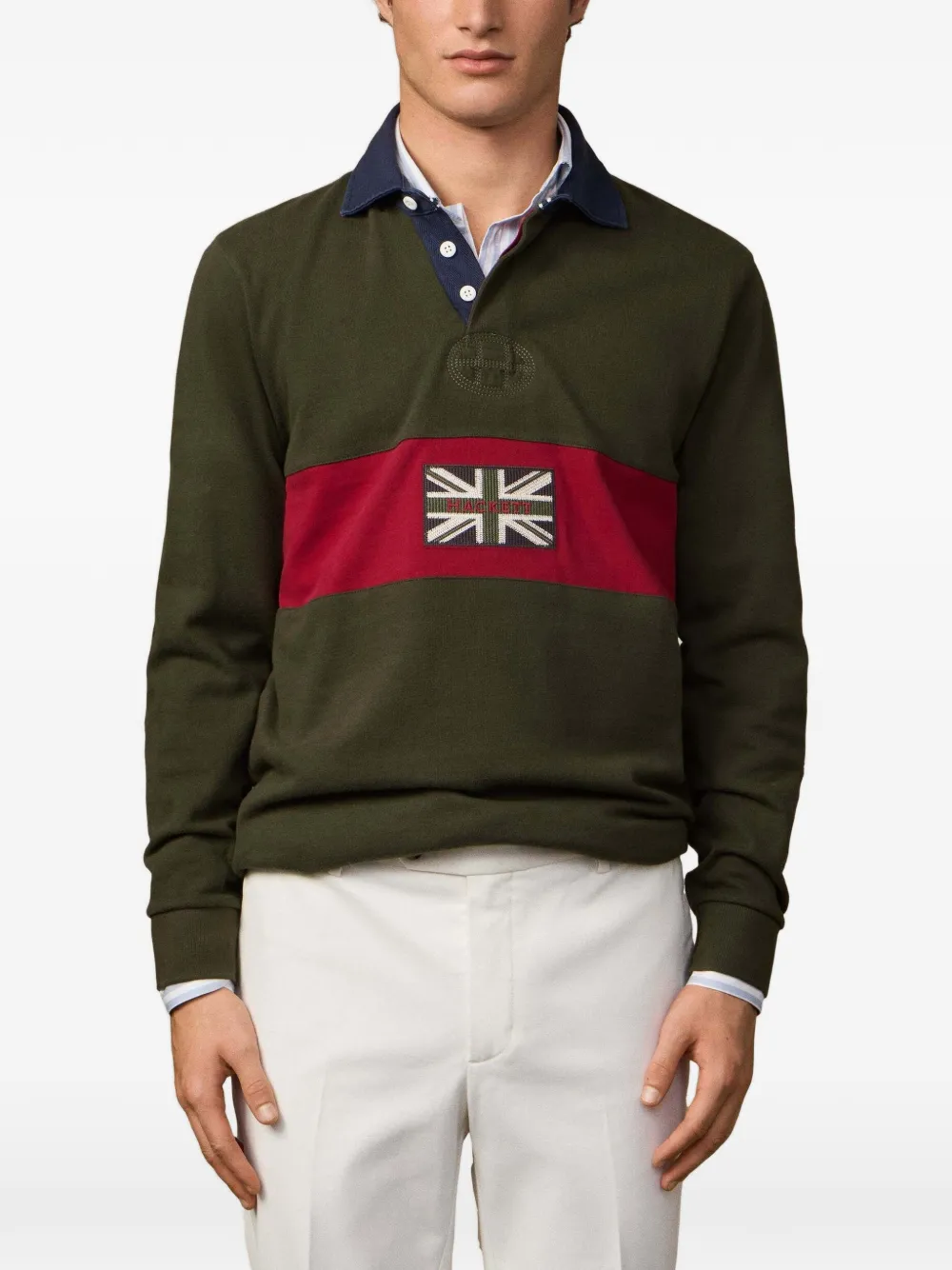 Hackett Peaks Rugby Polo Shirt In Green