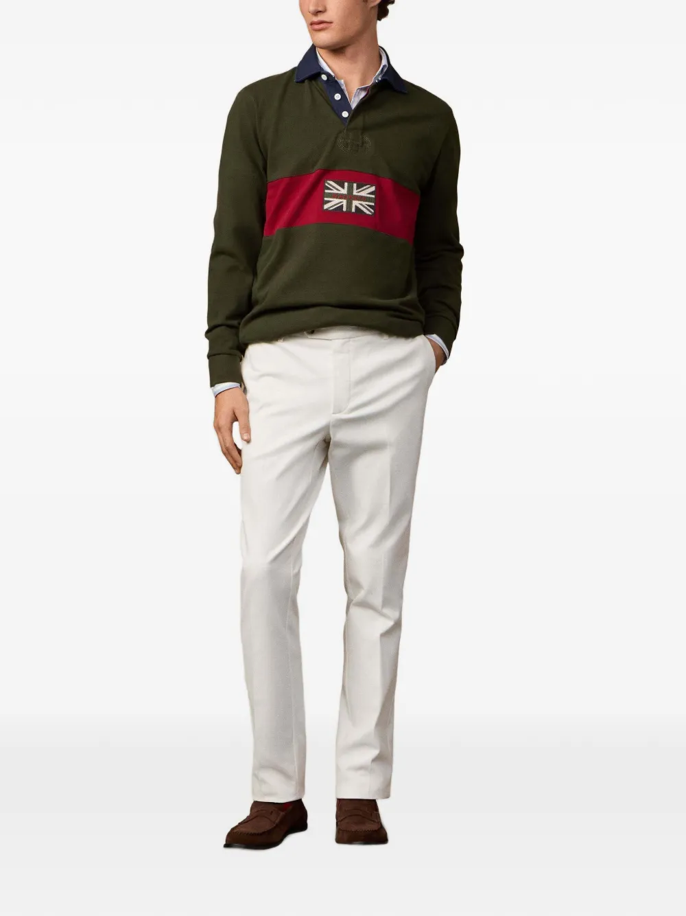 Hackett London Peaks Rugby poloshirt Groen