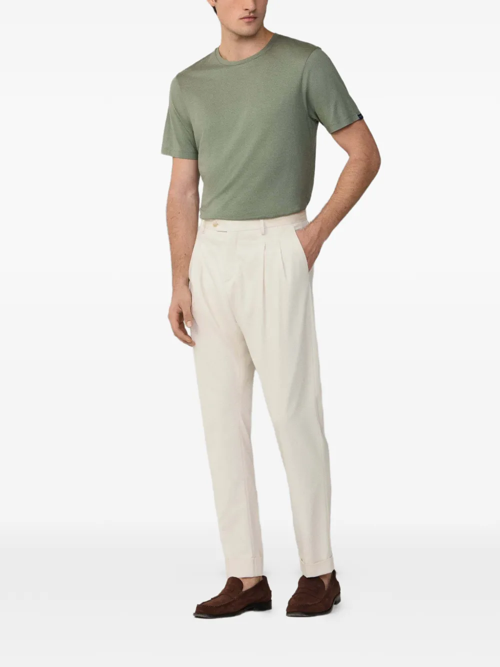 Hackett London Eton plooibroek Beige