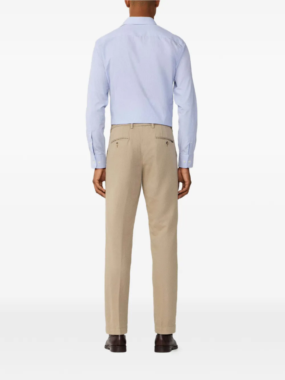 Hackett London Kensington broek met riemlus Beige