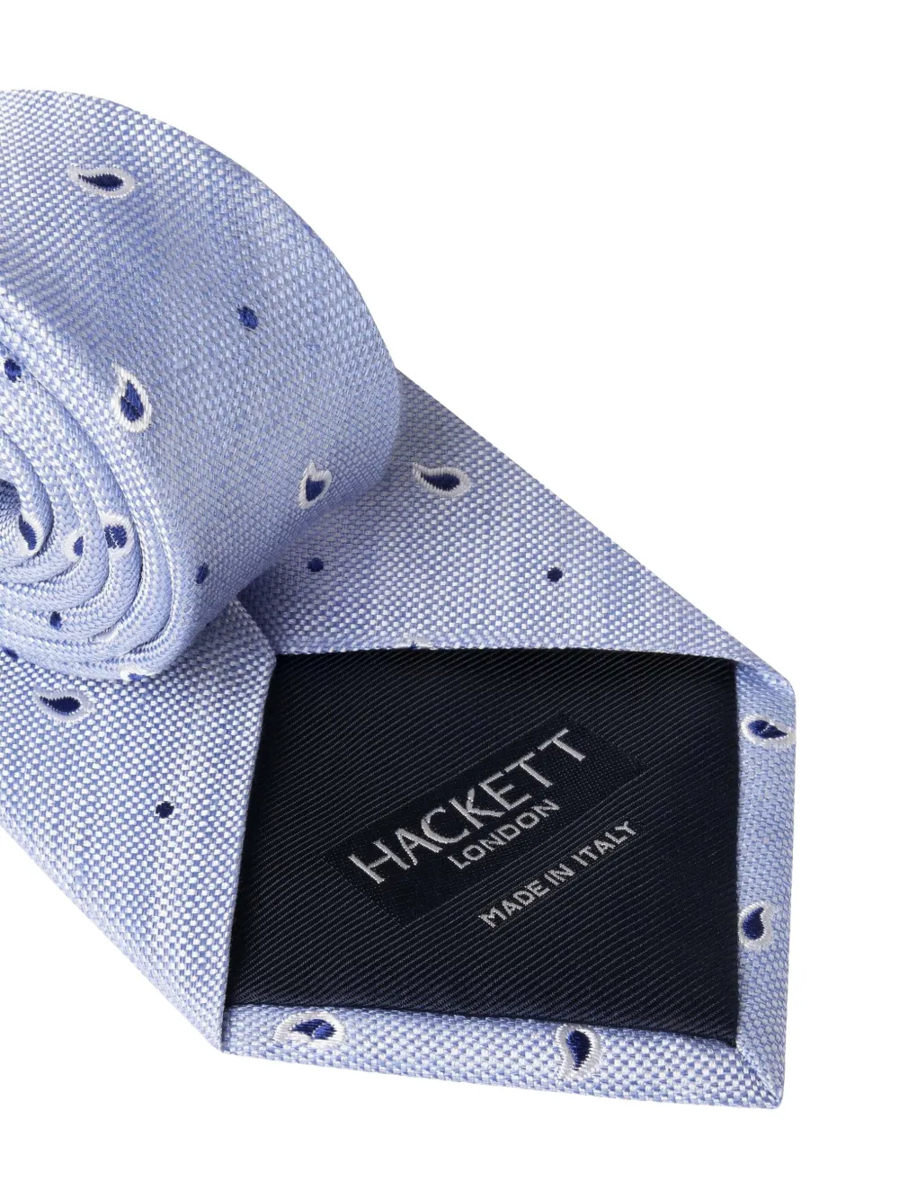 Hackett Paisley-pattern Tie In Blue