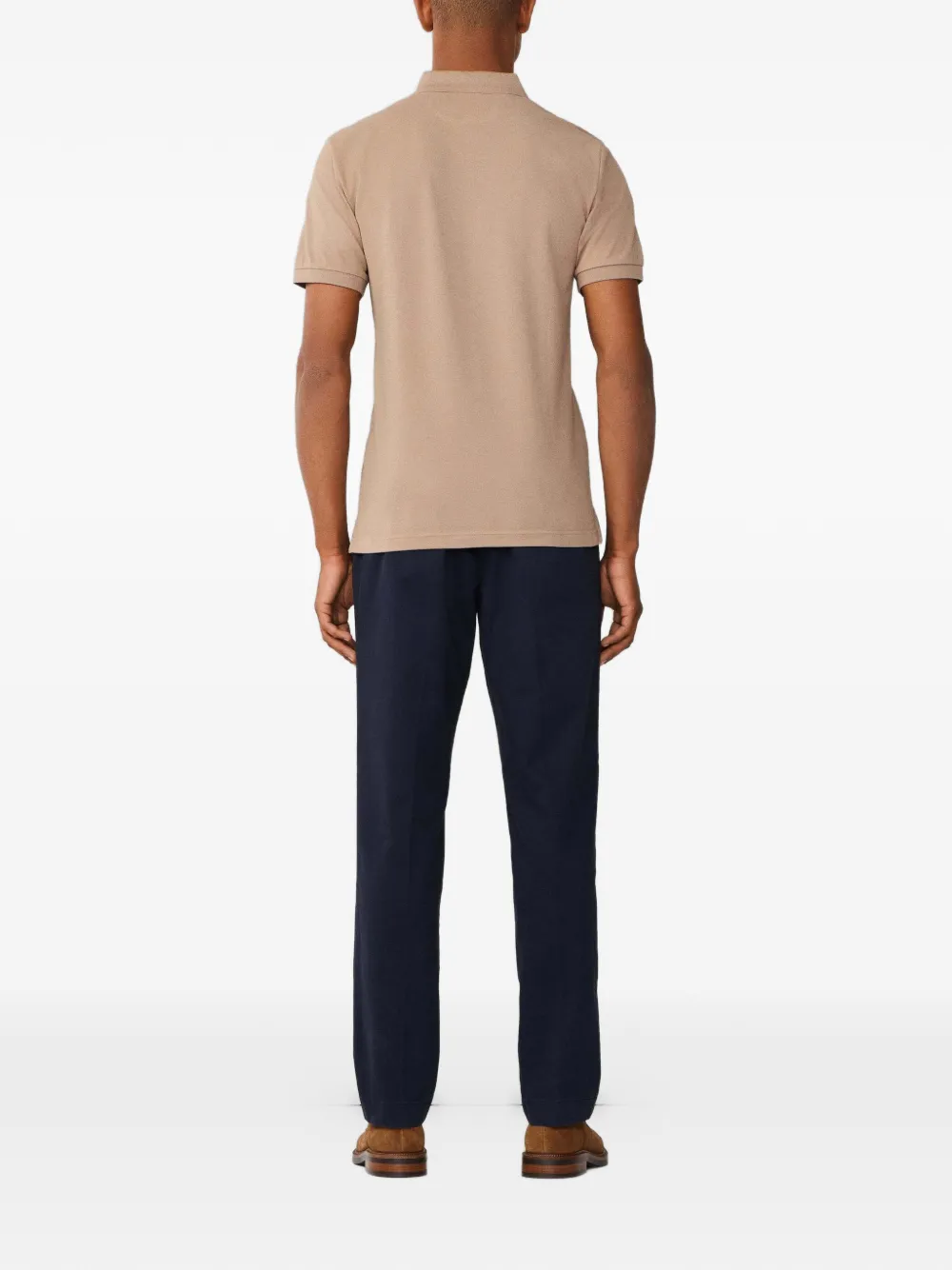 Hackett London Poloshirt met geborduurd logo Beige