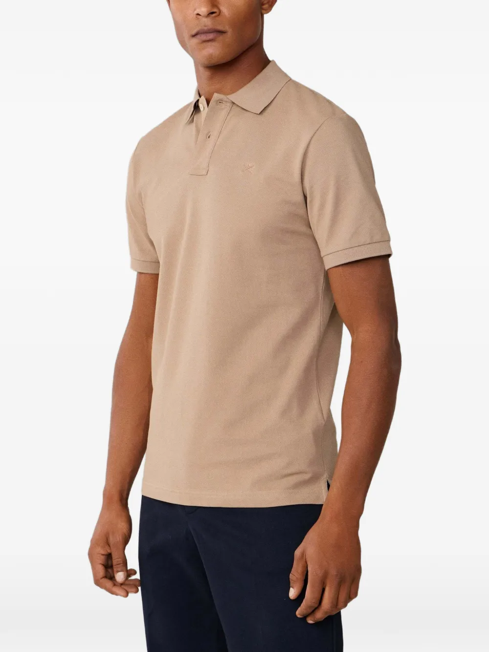 Hackett London Poloshirt met geborduurd logo Beige