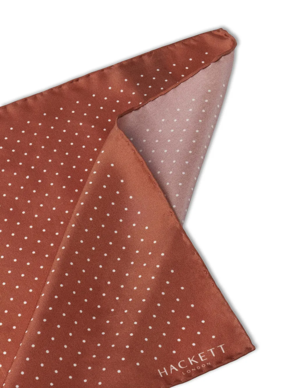 Hackett Mayfair Pocket Square In Brown