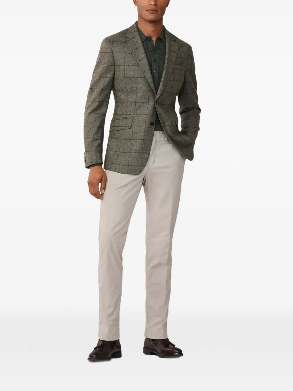 Hackett London Ascot geruite blazer Groen