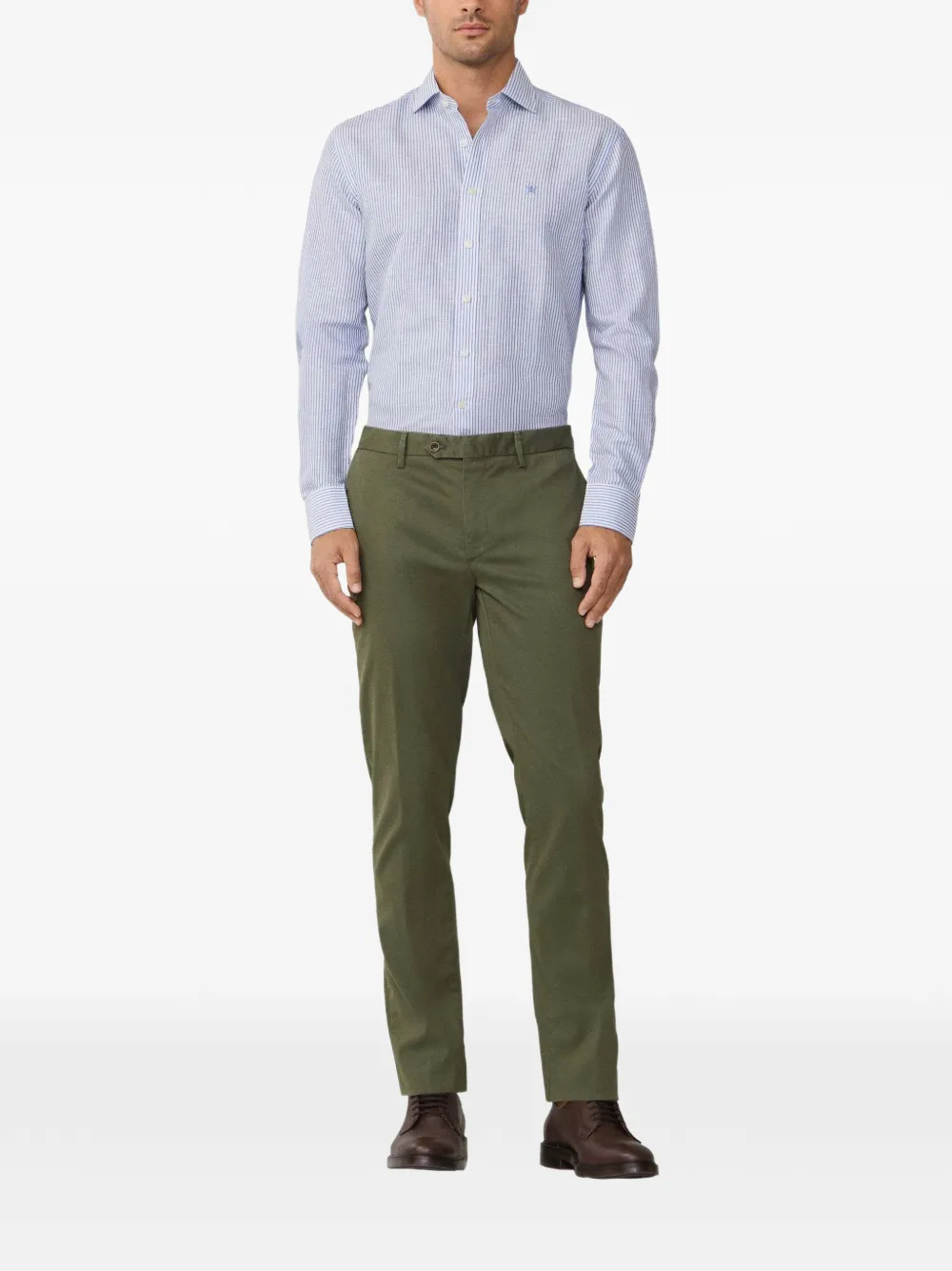 Hackett London Sanderson chino met textuur Groen