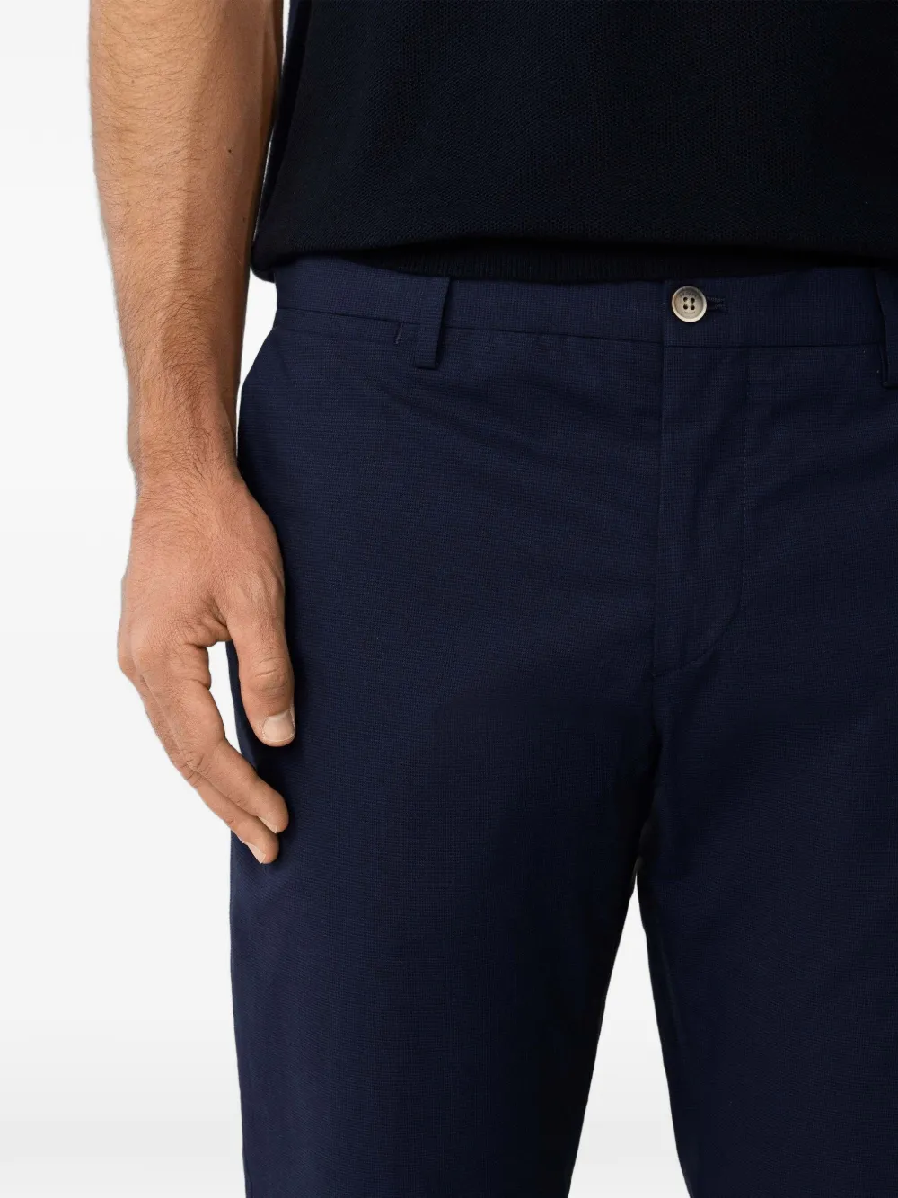 Hackett London Kensington broek met pied-de-poule print Blauw