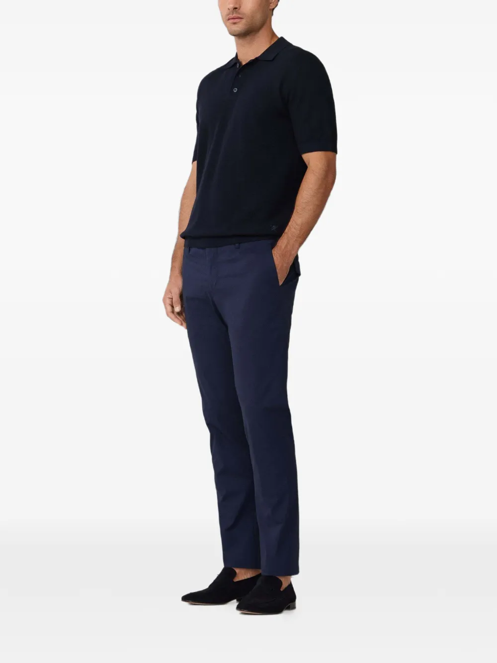 Hackett London Kensington broek met pied-de-poule print Blauw