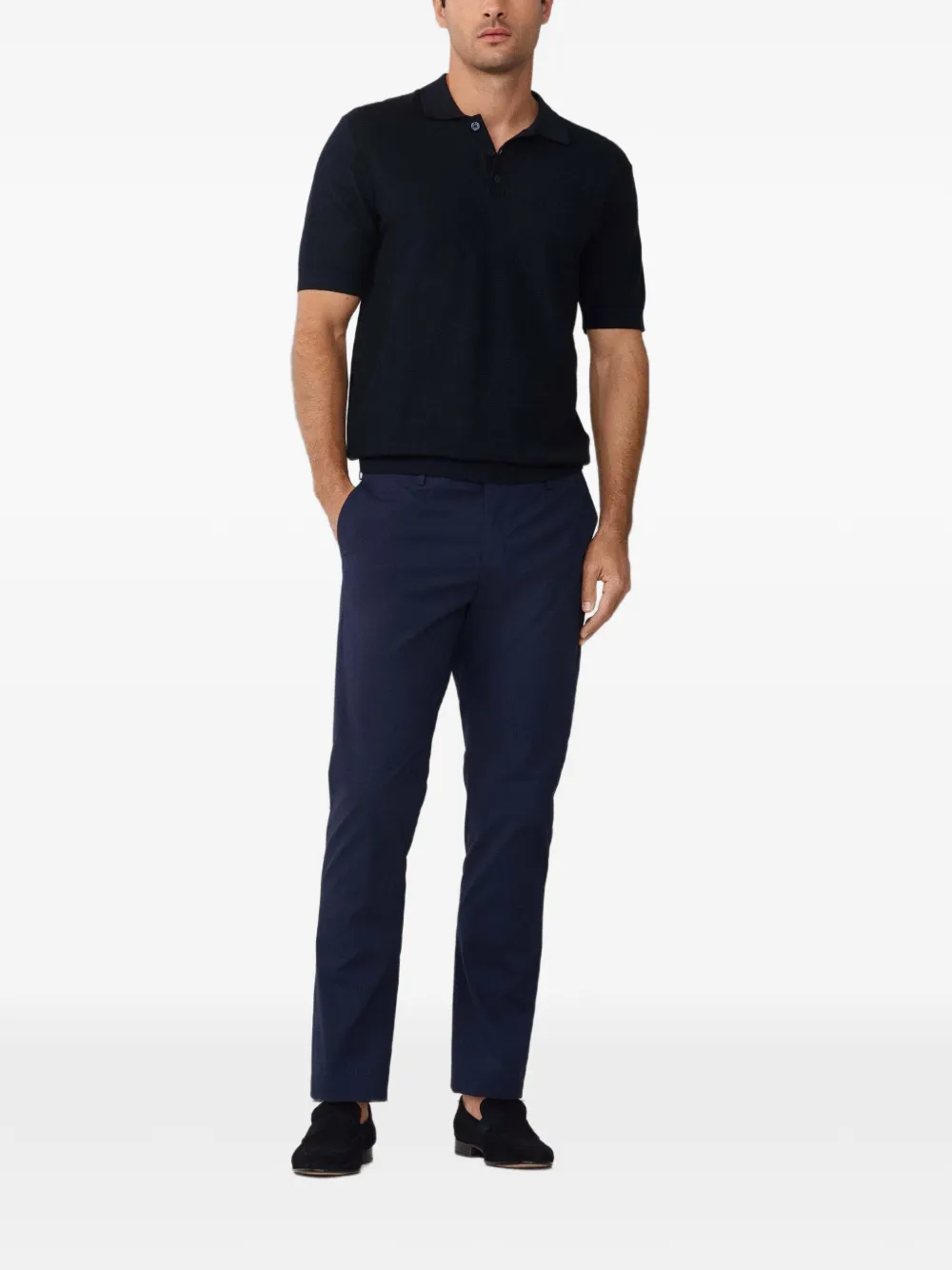 Hackett London Kensington broek met pied-de-poule print Blauw