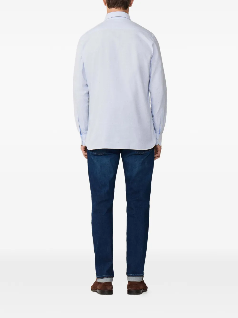 Hackett London Button-down overhemd met afwerking Blauw