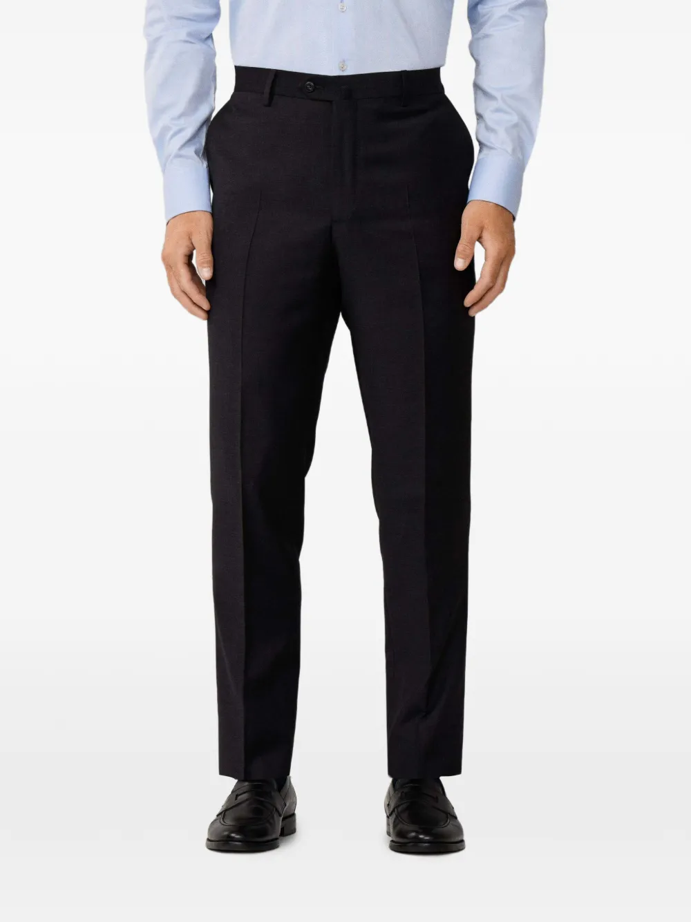 Hackett Woven In England Wool Trousers In Black