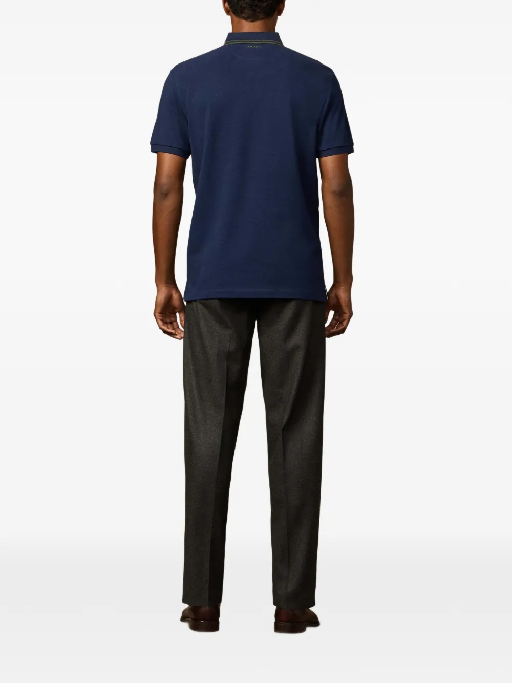 Hackett London Poloshirt met patch Blauw