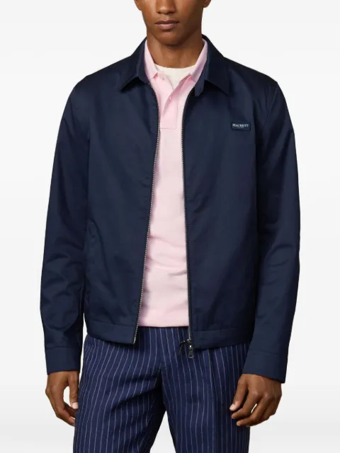 Hackett logo-patch bomber jacket