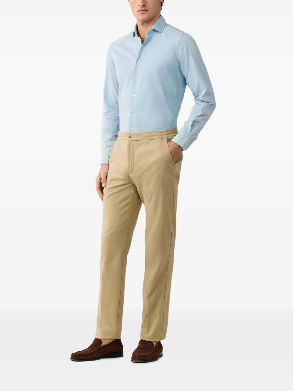 Hackett London Chino met elastische taille Beige