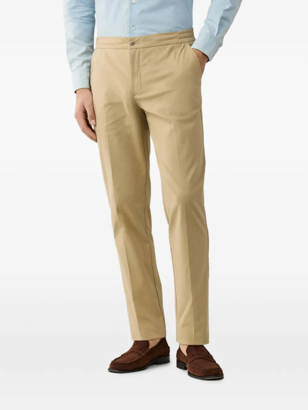 Hackett Elasticated-waistband Chinos In Neutral