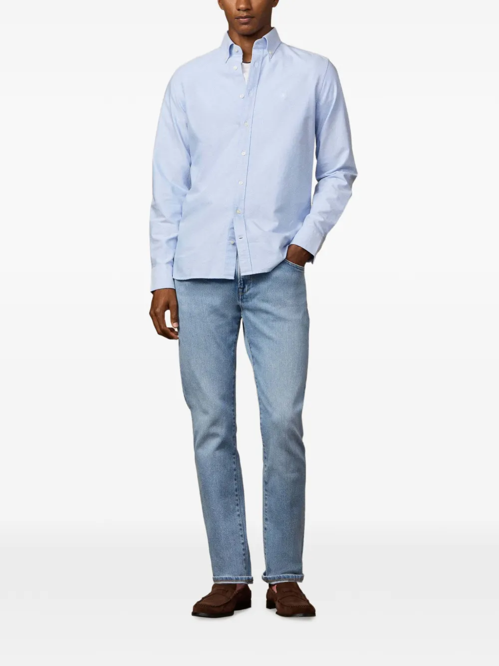 Hackett London Heritage Oxford overhemd Blauw