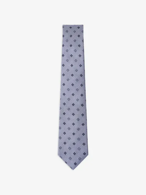 Hackett London flower-outline geometric-pattern tie