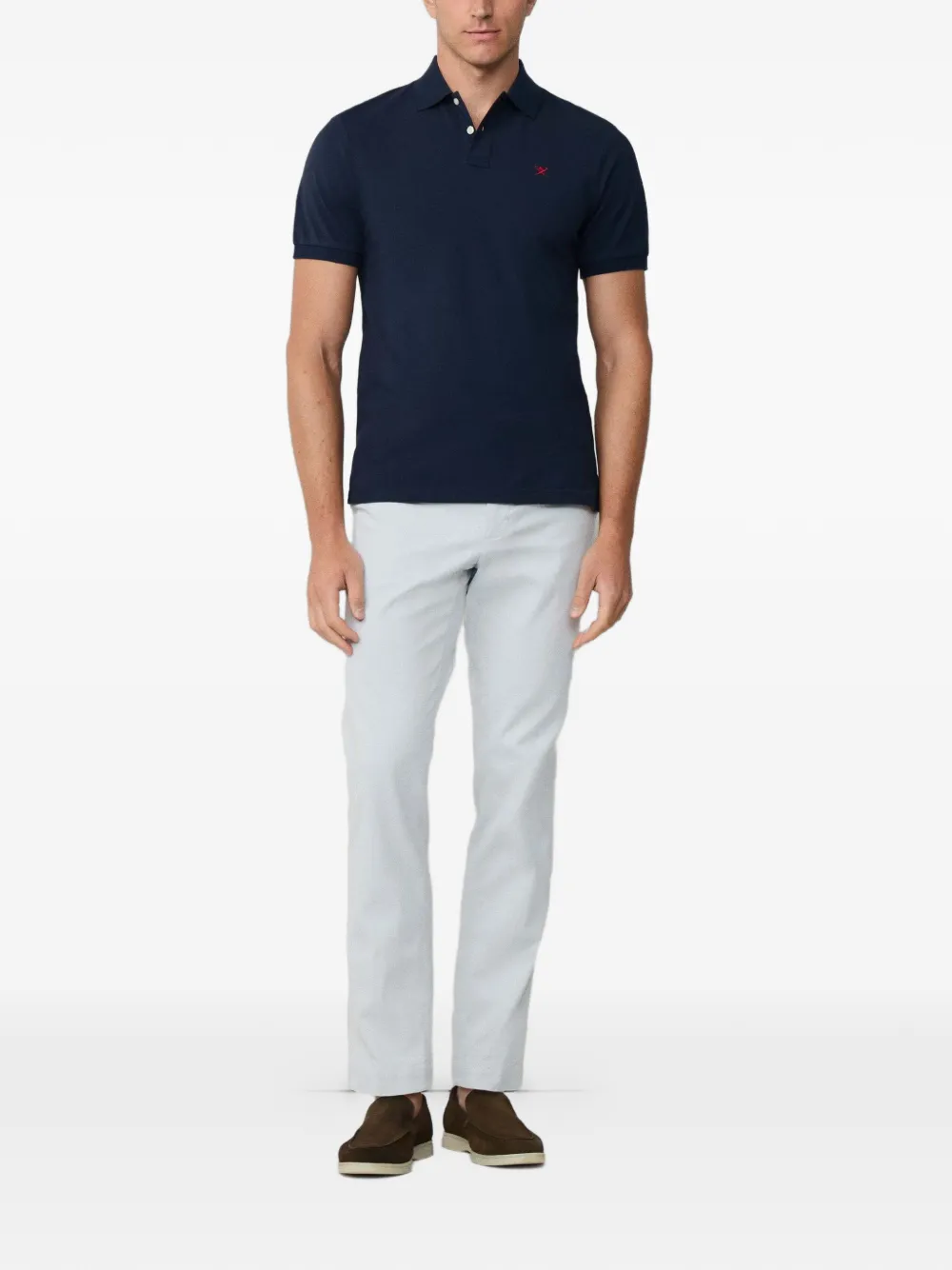 Hackett London Poloshirt met geborduurd logo Blauw