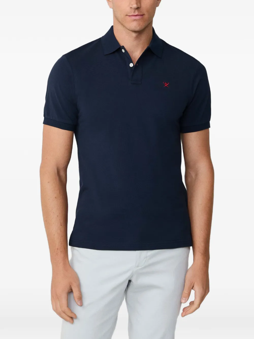 Hackett London Poloshirt met geborduurd logo Blauw