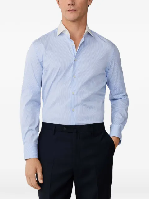 Hackett London fine-stripe pattern shirt