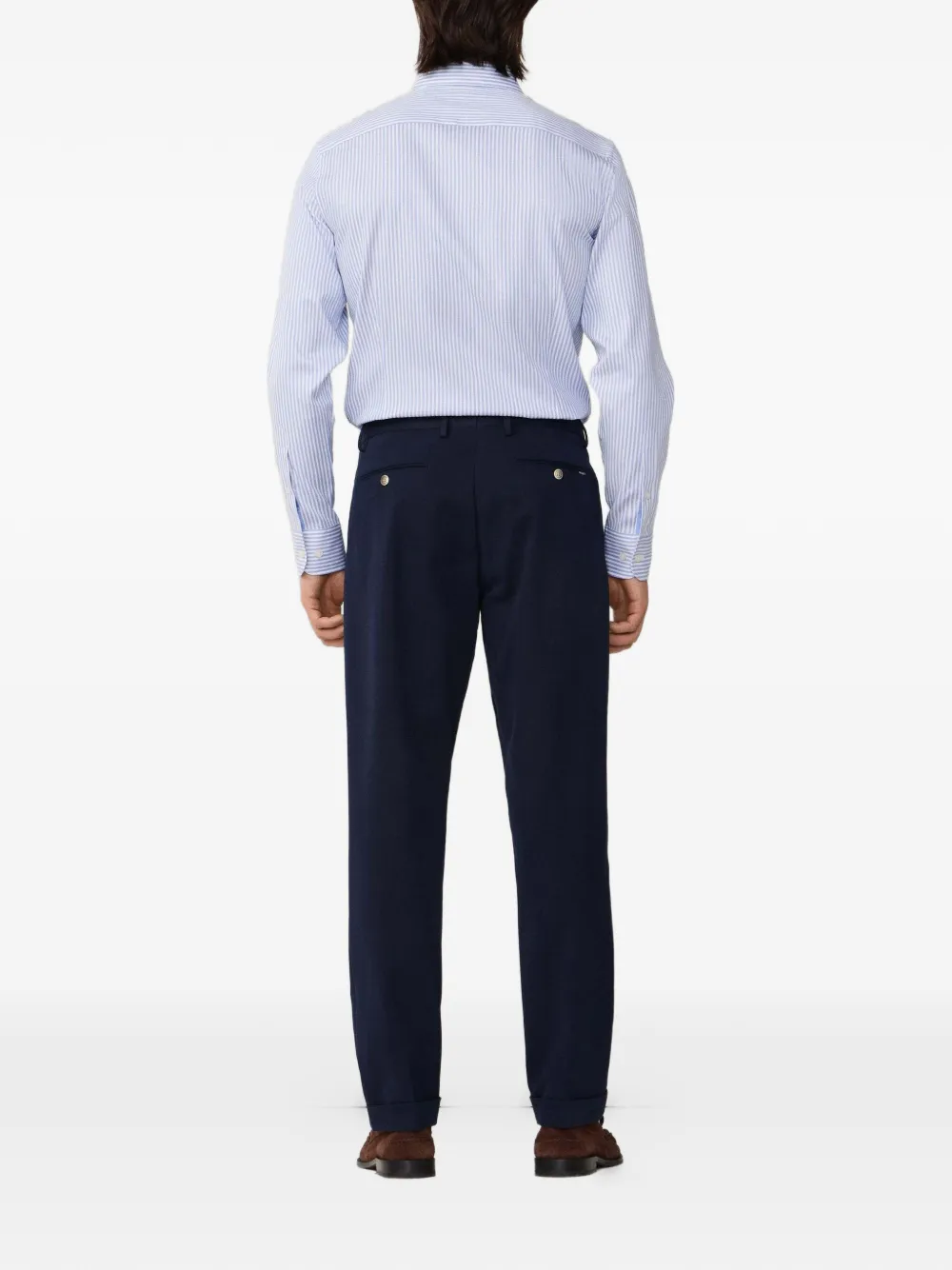 Hackett Double-pleat Trousers In Blue