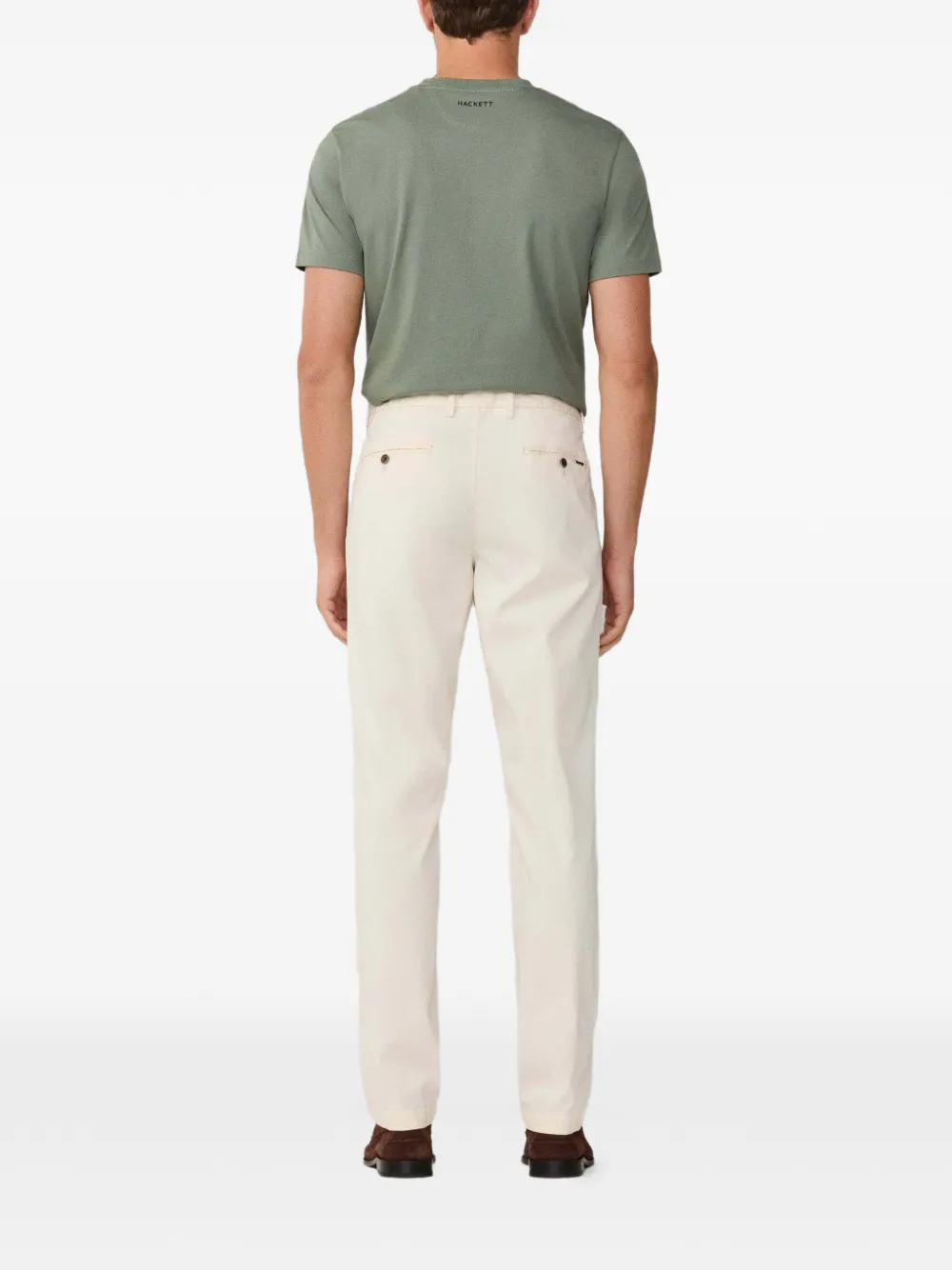 Hackett London Sanderson broek met riemlus Beige