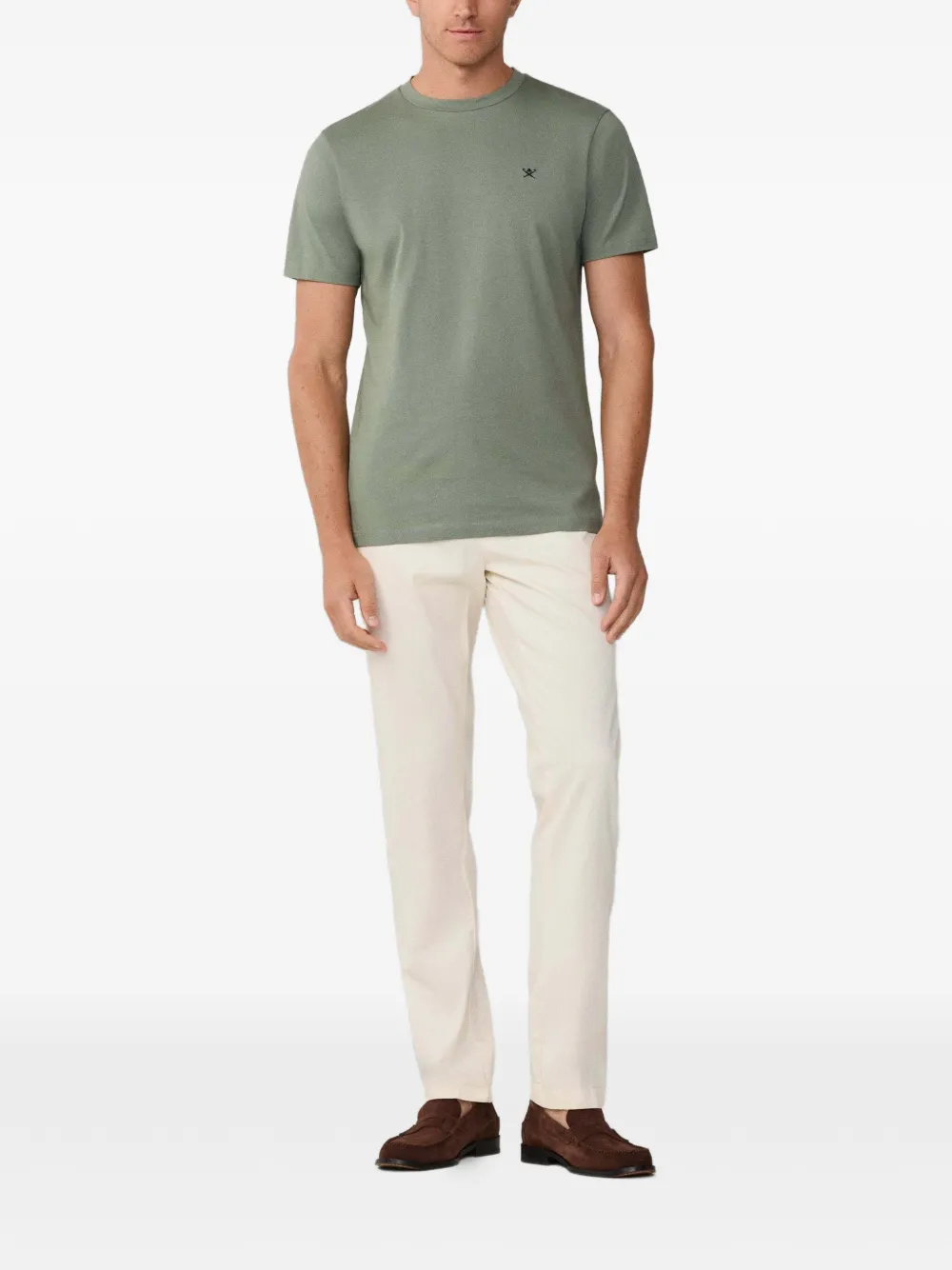 Hackett London Sanderson broek met riemlus Beige