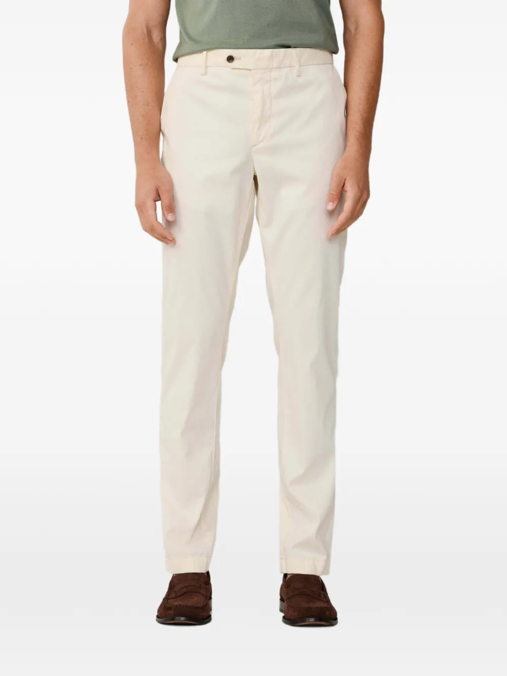 Hackett London Sanderson Belt-loop Trousers In Neutrals