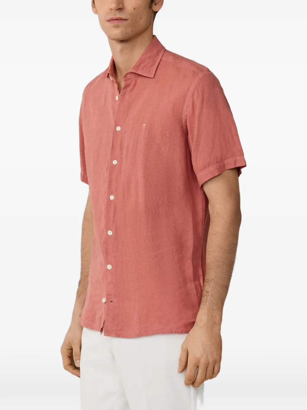 Hackett London Linnen overhemd Rood