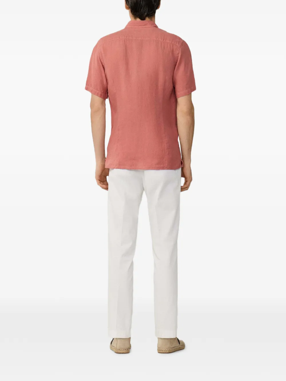 Hackett London Linnen overhemd Rood