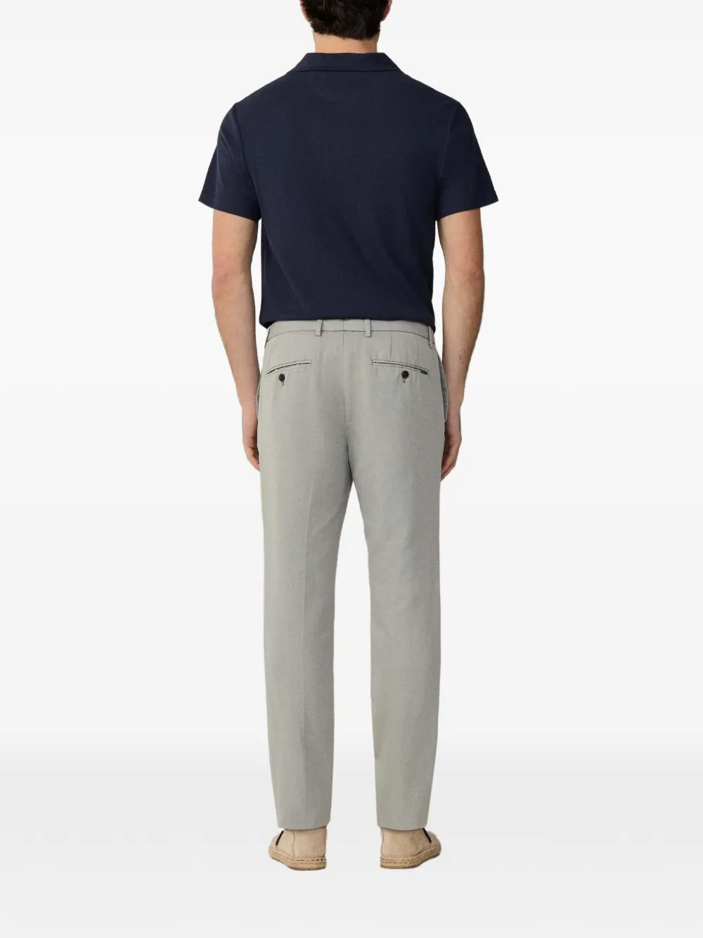 Hackett London Kensington slim-fit linnen chino Grijs