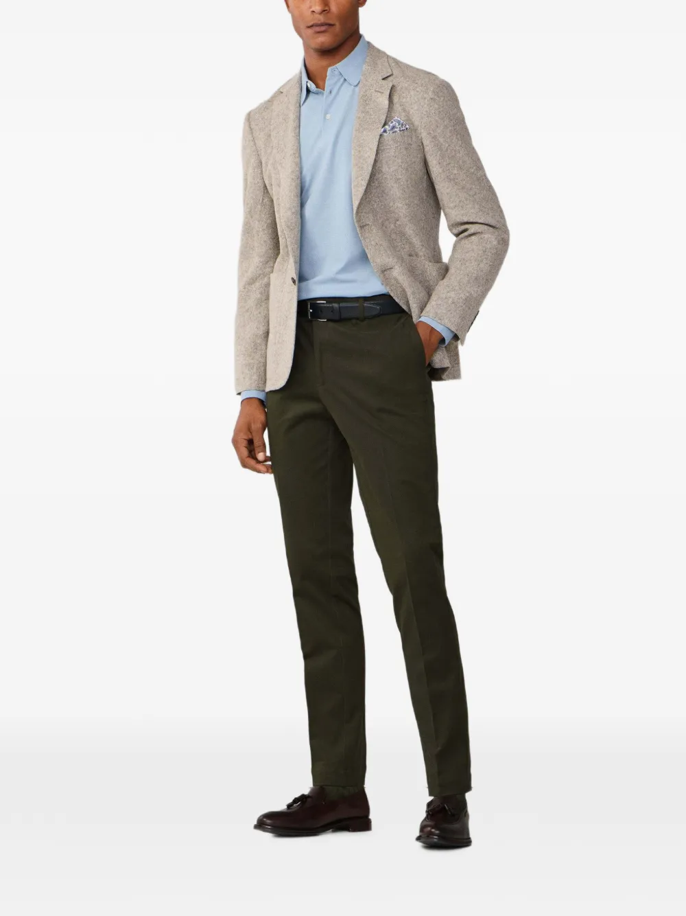 Hackett London Kensington slim-fit broek Groen
