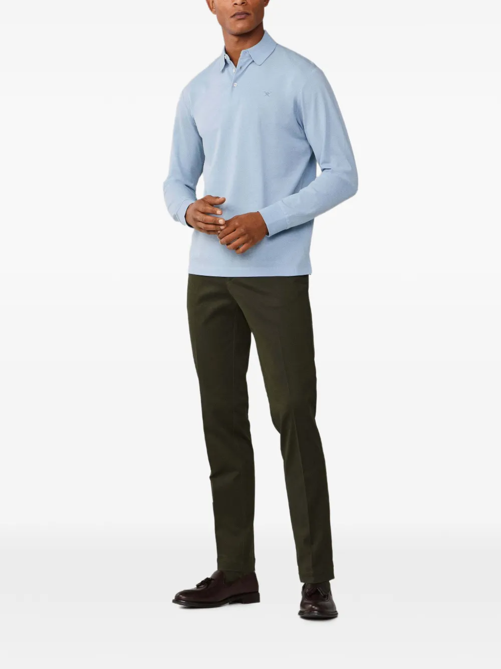 Hackett London Kensington slim-fit broek Groen
