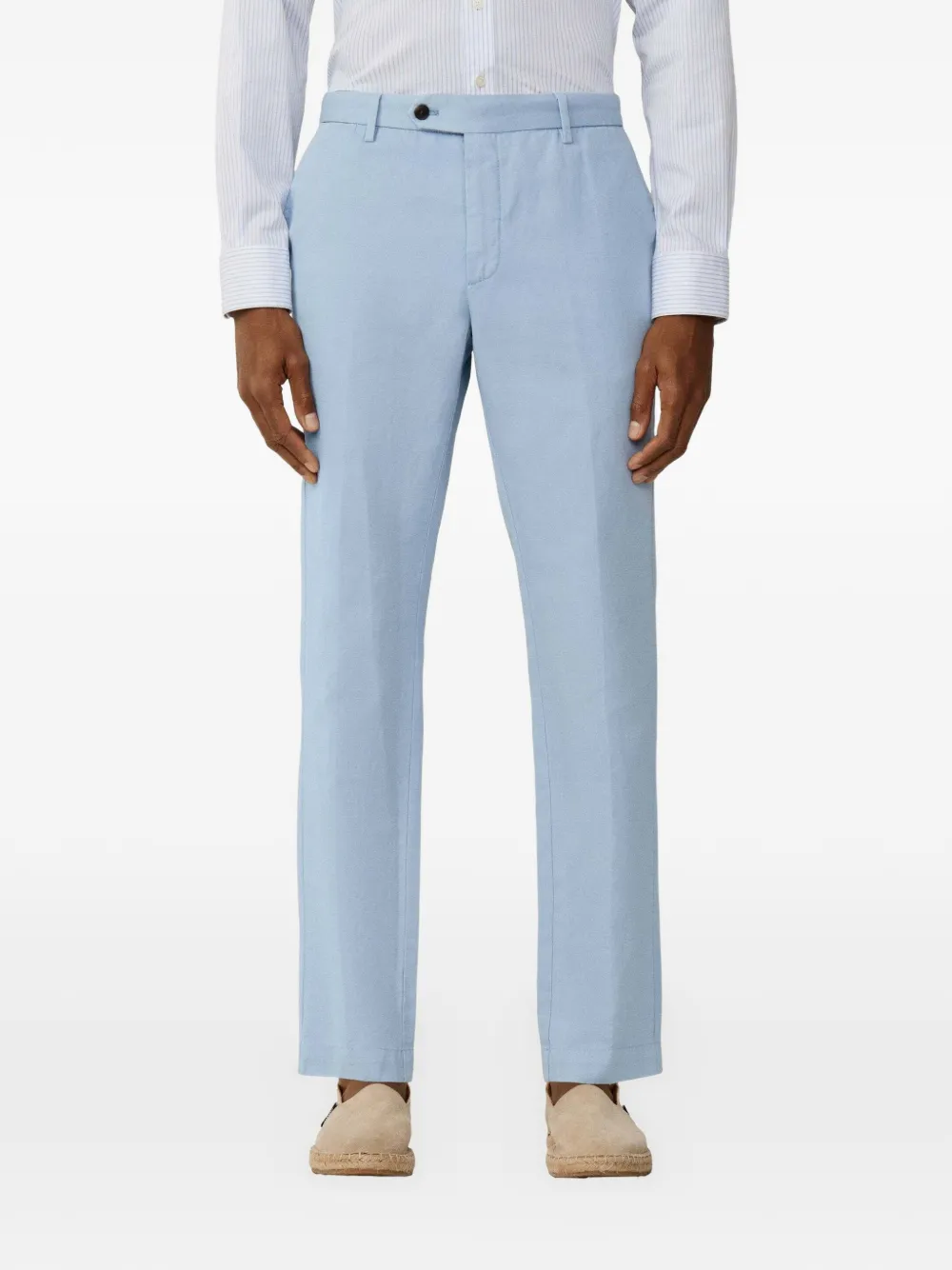 Hackett London Kensington broek met riemlus Blauw