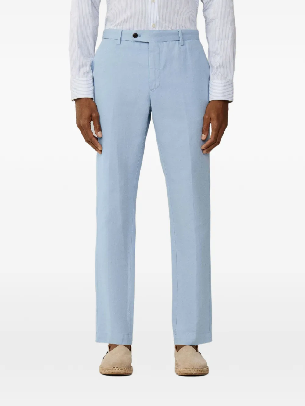 Hackett London Kensington Belt-loop Trousers In Blue