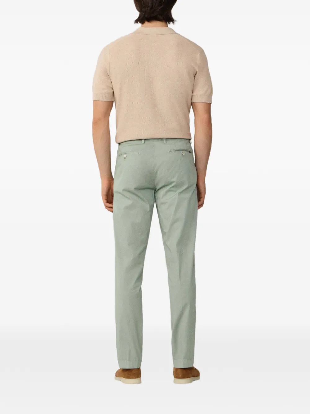 Hackett London Kensington broek met riemlus Groen
